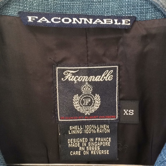 🌈 SOLD 🌈 FAÇONNABLE linen sport coat from France - Picture 6 of 8